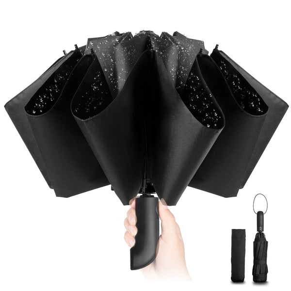 Black Travel Inverted Umbrella